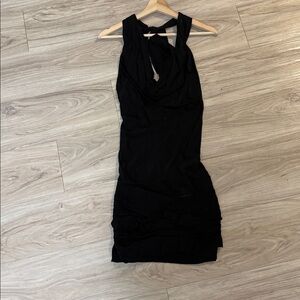 Marciano Black Draped Halter Dress (size S)